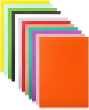 12 Colorful Heat Shrink Plastic Film Sheets, Shrink Art Paper Craft