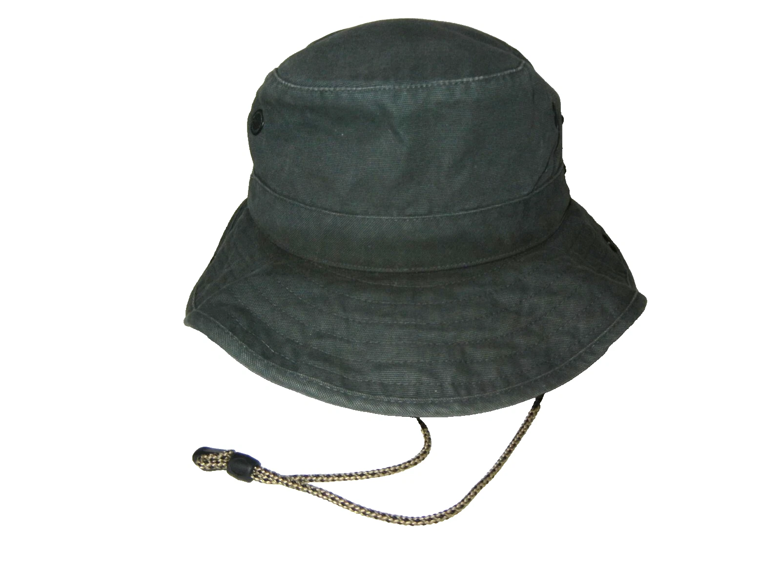 REI Gray Cotton WIDE BRIM SUN HAT Outdoor Summer Sun Gear Beach Hike Cap Sz M