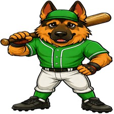 30 Custom Modern Green Baseball Slugger Personalized Address Labels