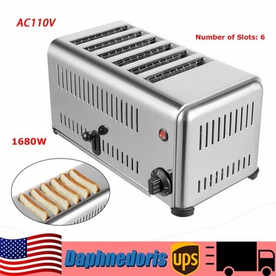 6 Slices/H Commercial Conveyor Toaster Heavy Duty Electric Food Bread Baking