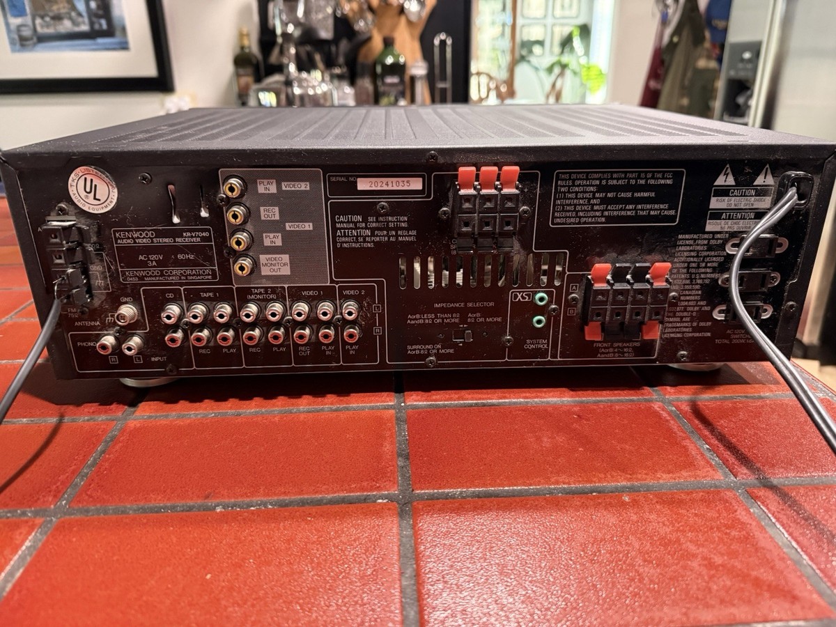 Kenwood KR-V7040 Vintage 5.1 Surround Receiver 100 Watts/Channel