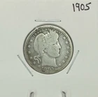 1905 Barber Quarter, 90% Silver, Very Nice, Very Low Mintage! 🔥🔥