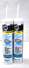 Lot of 2 DAP Alex Fast Dry Latex Caulk Plus Silicone Paint Project White 10.1oz