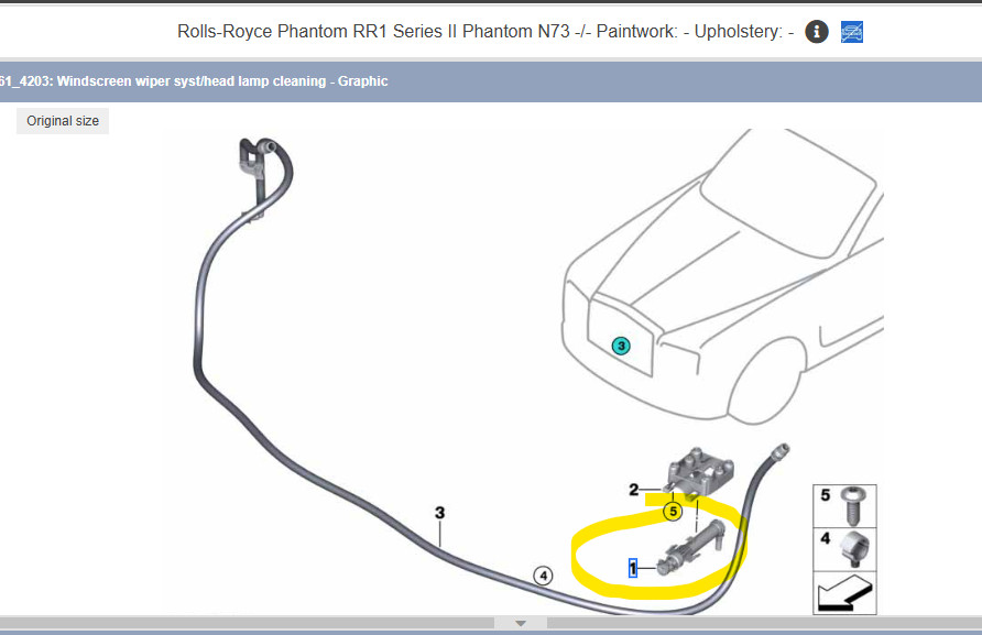 Rolls-Royce Phantom 2003-2017 Left Headlight washer