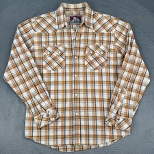 VTG Ben Davis Button Up Long Sleeve Plaid Work Shirt USA EXC Men 19x26