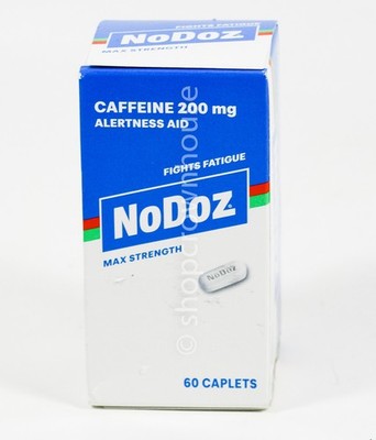 NoDOZ Max Strength Alertness Aid 200mg Caffeine fights fatigue 60 caplet 11/2027