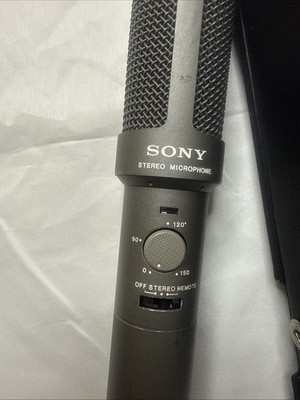 Vintage Sony ECM-969 Electret Condenser Microphone with Case