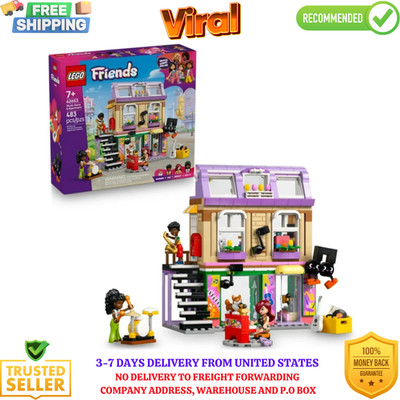 LEGO Friends 42653 Music Store & Apartment 483 pcs Toy Building Kit