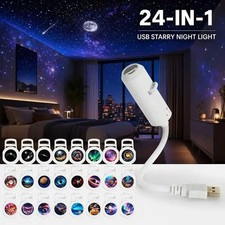 Plug and Play HD Star Projector Night Light, USB Galaxy Ocean Ceiling Projector.
