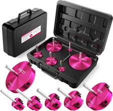 6pc Pipe Reamer Kit - PVC Plastic Pipe Reaming Tool Set for Plumbing, Reamer