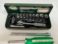 Vintage S-k 14 Drive Metric Socket Set Metal Case And Accessories