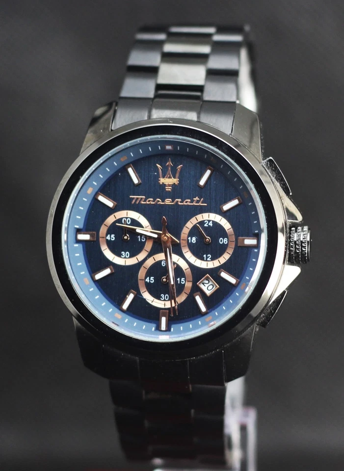 Beautiful Meserati Chronograph  In Blue Dial With Date Indicator Quartz Watch. - Image 2 of 4
