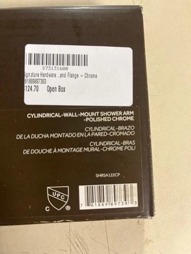 Signature Hardware 483909 12-3/8" Wall Mounted Shower Arm and Flange - Chrome - Picture 4 of 6