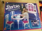 VINTAGE 1984Mattel Barbie Dream Furniture Collection Fashion Dining Room Set NIB
