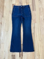 Pilcro Anthropologie The Icon Flare Jeans Women's Size 31 Dark Wash Stretch