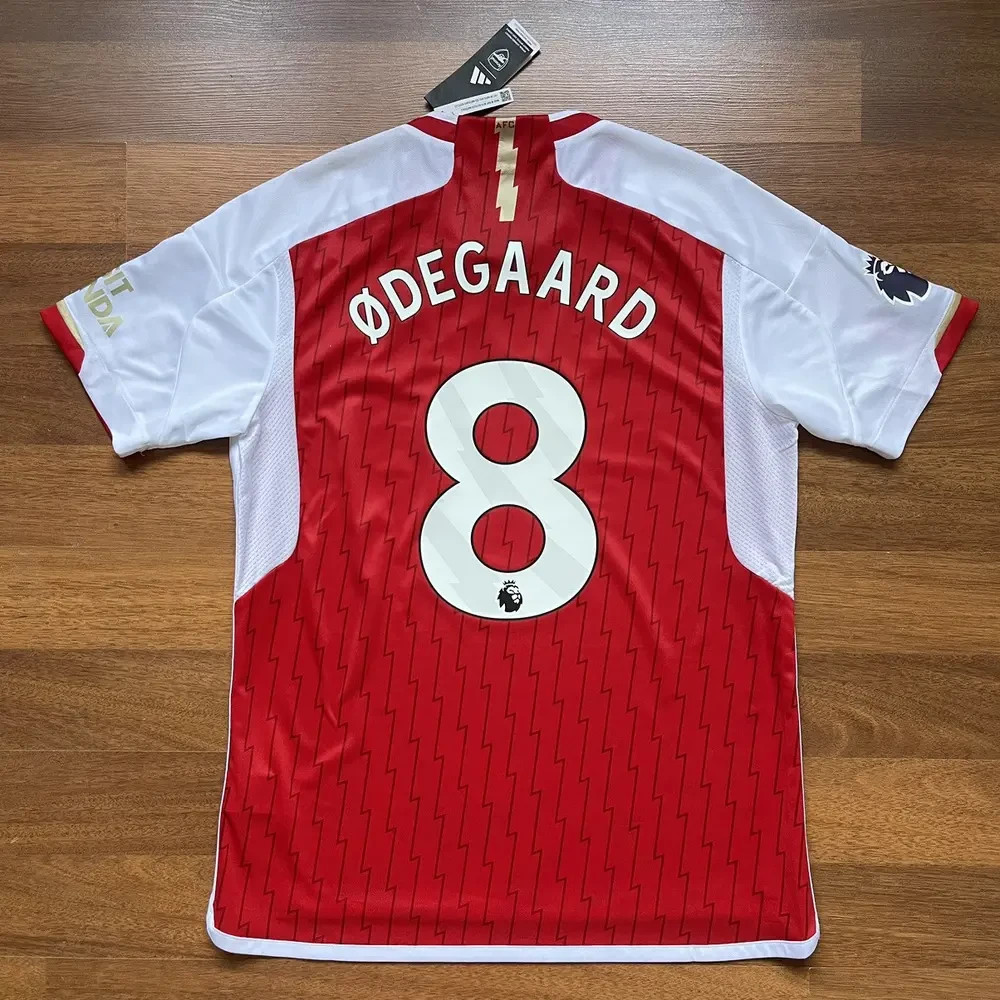 ARSENAL ADIDAS 2023/2024 FOOTBALL SOCCER HOME JERSEY #8 ODEGAARD
