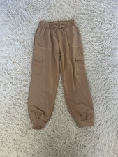 NWT Girl's Crown of the Hearts Gianna Cargo Joggers in Tan size 10