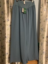 Halara Breezeful High Waisted Wide Leg Flowy Palazzo Casual Pants Size M Blue