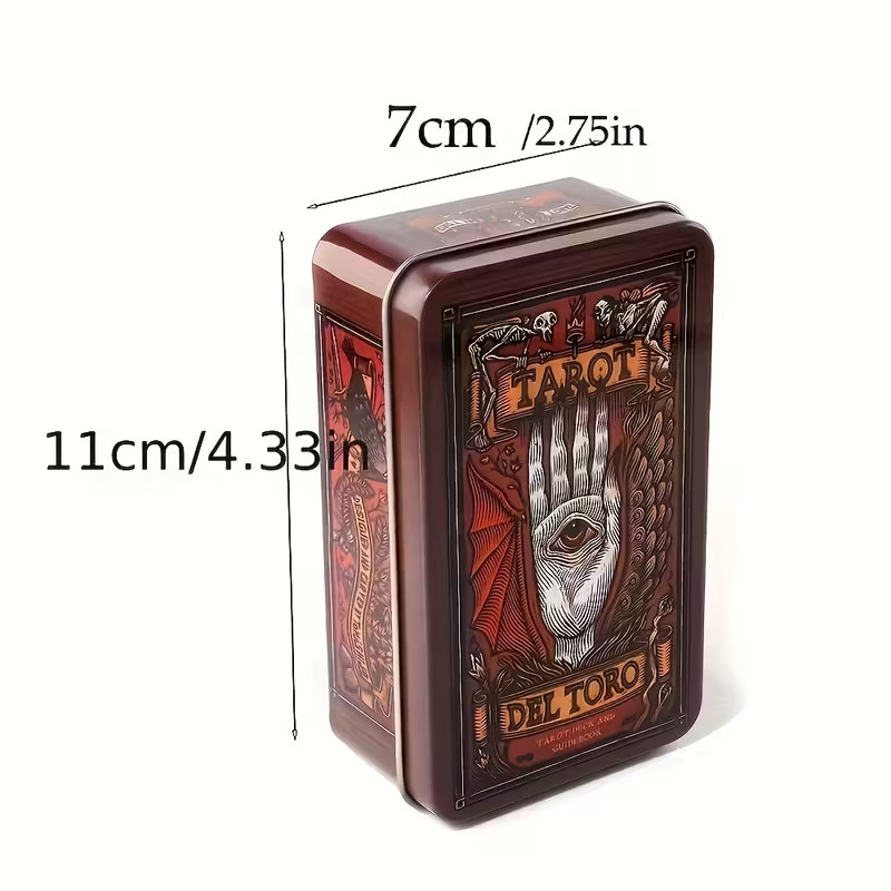 Guillermo Del Toro Gilded Tarot Deck - 78 Cards with Guidebook in Metal Tin