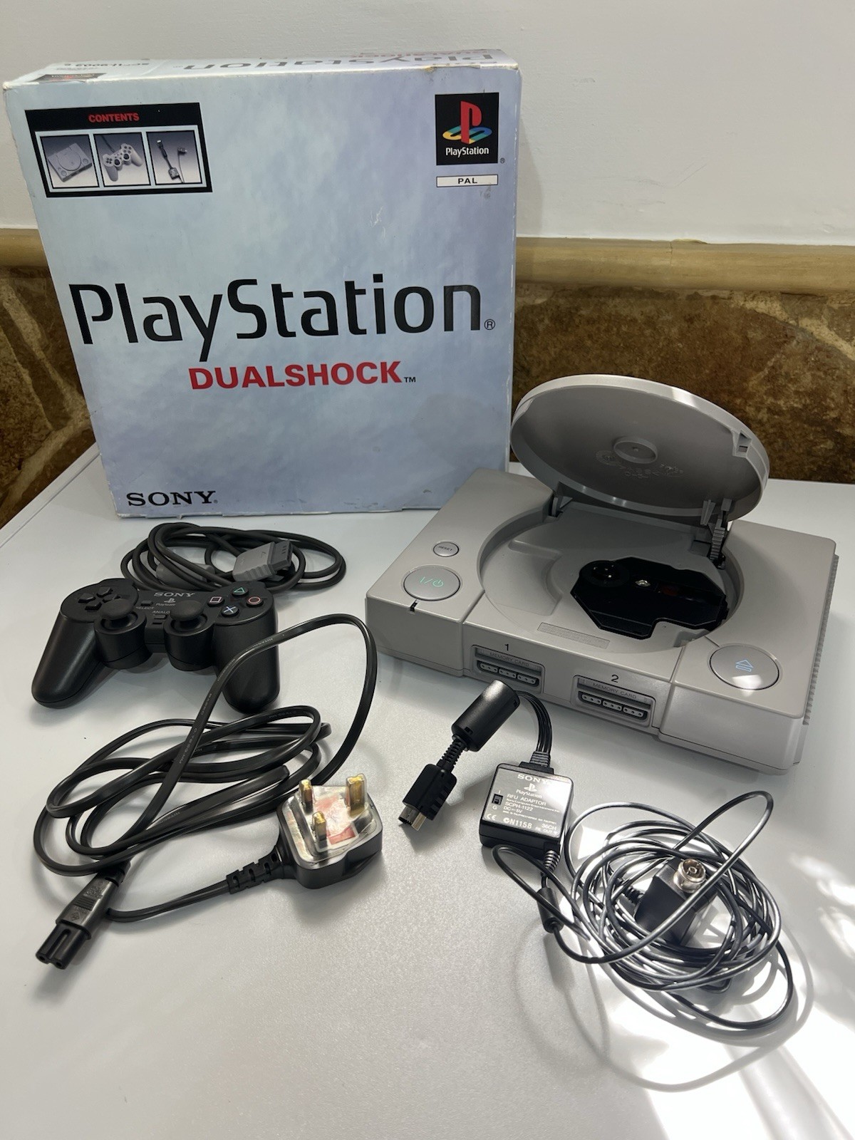 Sony PS1 Console SCPH-9002 B with Controller, Cables & Original Box