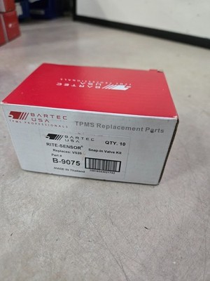 10 Pack Bartec Rite-Sensor Snap-In Valve Kits, VS20, B-9075 New Open Box