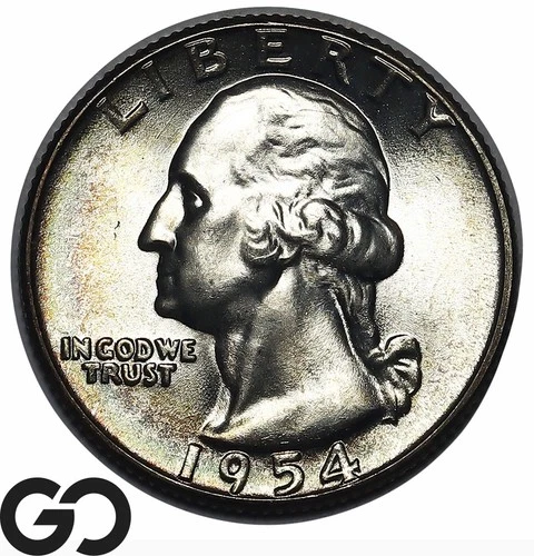 1954 Washington Quarter Frosty Superb Gem BU++