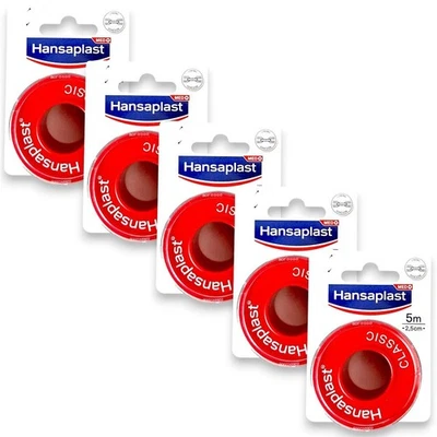 5x Hansaplast Heftpflaster Classic 5x 5mx2,5cm Verbandsmaterial Erste Hilfe - Bild 1 von 4