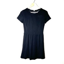 MNG by Mango black short sleeve casual fit and flare dress size small S B175
