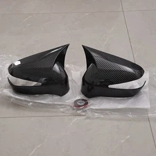 Carbon Black Side Mirror Cover Cap For HONDA Civic 8th 2006-2011 w/ Signal cut