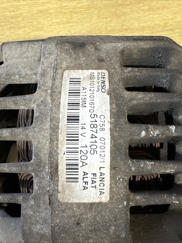 FIAT 500 ALFA MITO 875CC 0.9 TWINAIR ALTERNATOR 51874105 - Picture 2 of 5