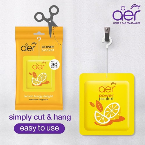 Godrej aer Power Pocket | Bathroom Freshener Assorted Pack Of 4 (40G) free shipp - Picture 4 of 6