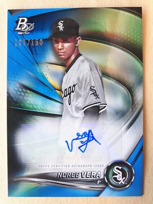 2022 TOPPS BOWMAN PLATINUM-MLB-NORGE VERA-AUTOGRAPH-WHITE SOX #TOP-99  /150