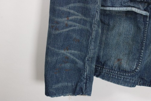 Polo Ralph Lauren Faded Denim Blazer Jacket Vintage Mens 46R Blue Chore Lapel - Picture 5 of 17