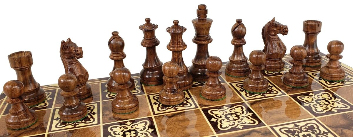 3 3/4 French Series Wood Chess Pieces - Acacia – Chess House