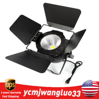 COB LED Spotlights Warm & Cold White Par Light Stage Light 200W with Barn Doors