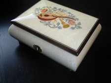 Spieluhr Reuge Schweiz Schmuckschatulle Musikdose Romace Schiwago Holz Intarsien