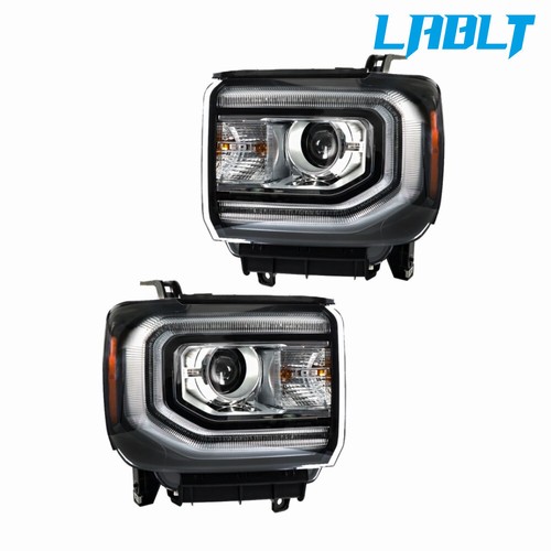 LABLT Pair HID Projector Headlight Headlamp Assy For 2016-2018 GMC Sierra 1500 - Picture 3 of 6