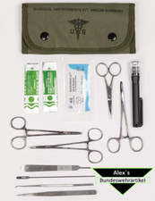 US Surgical Set OP Besteck Notfall Erste Hilfe Operationsbesteck 12tlg Neu