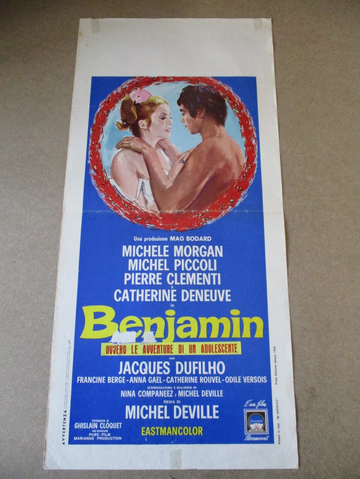 Locandina originale film Benjamin ovvero le avventure di un adolescente (1968) - Regia di Michel Deville
