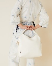 Borsa manico zip MANILA GRACE donna tote big S3/A/B266EU bianco latte ma428