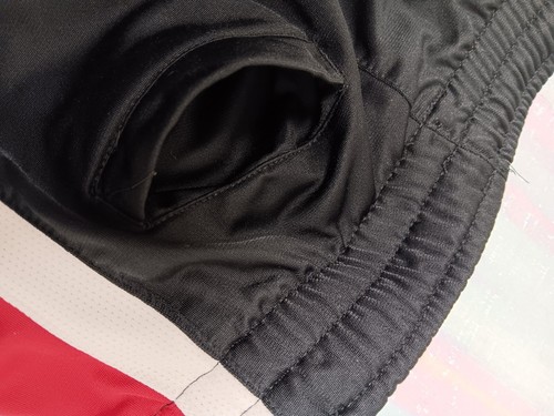 Vtg Jumpman Boys Medium 10/12 Black Red White Athletic Basketball Zip Ankle Pant - Picture 6 of 10