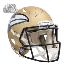 Casco de fútbol americano Ray Lewis autografiado Baltimore AMP Proline tamaño completo - BAS