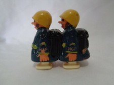 Vintage Marx Hap  Hop Military Soldiers Blue Ramp Walker Toy 1960s
