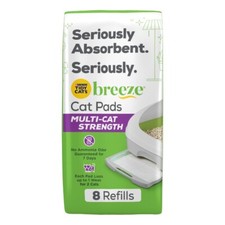 Breeze Absorbent Cat Litter Pads, Multi Strength,Odor Control,Refills, 8 ct. Bag