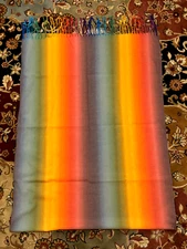 PASHMINA Fringe Shawl Scarf Wrap 100% PASHMINA Rainbow LGBT Scarf
