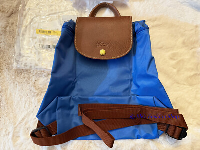 NWT LONGCHAMP Le Pliage Nylon Travel Backpack Cobalt Blue  display picture 1