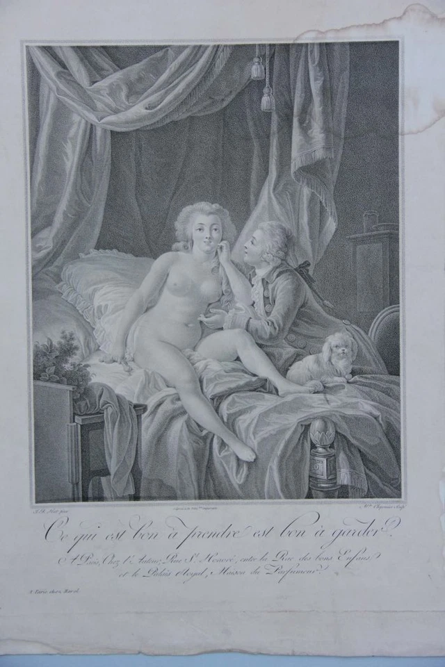 Alexandre Chaponnier (1753-1805) - Punktierstich nach J.B.Huet - Erotika - Bild 1 von 1
