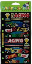 RACING Cars RACE Trophy Sparkly New Pack Scrapbook Stickers Stickopotamus