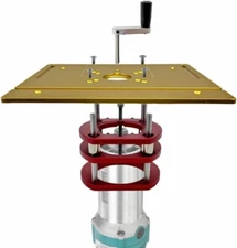 Precision Router Lift, Manual Router Lift Kit with Router Table Insert Plate