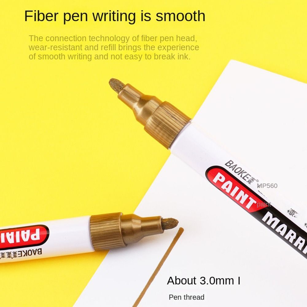 Quick Dry Oilbased Paint Marker Colorful Highlighter Pen Student